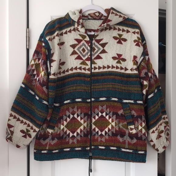 Jackets & Blazers - Aztec Print Soft Jacket Or Hoodie